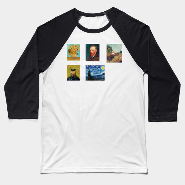Van Gogh Famous Art Painting Pack Baseball T-Shirt by opptop